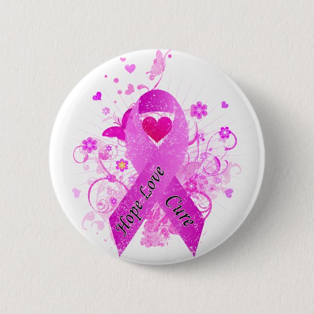 Breast Cancer Awareness Pinback Button (Front)