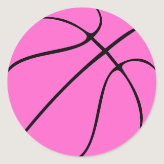 Breast Cancer Awareness Pink Basketball Stickers