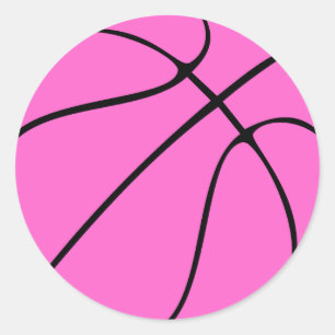 Breast Cancer Awareness Pink Basketball Stickers