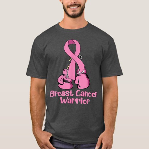 Breast Cancer Awareness Pink Boing Gloves Warrior  T_Shirt