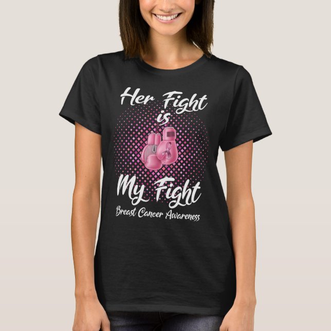 breast cancer awareness pink boxing gloves Warrior T-Shirt (Front)