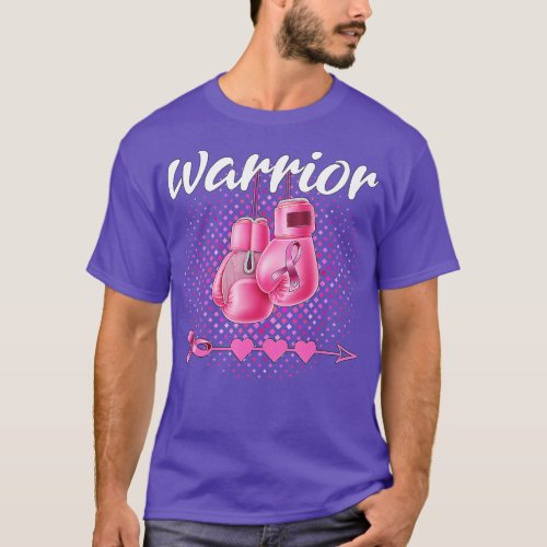 Breast Cancer Awareness Pink Boxing Gloves Warrior T_Shirt