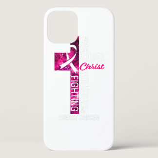 Breast Cancer Awareness Pink Cross Christian iPhone 12 Case