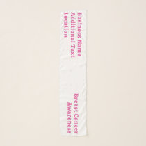 Breast Cancer Awareness Pink Custom Corporate Scarf