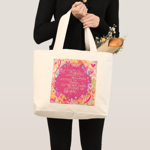 Breast Cancer Awareness Pink Inspirivity Tote Bag