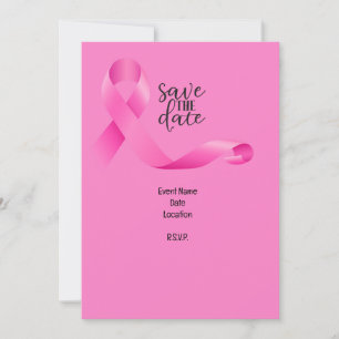 Breast Cancer Awareness pink Invitation