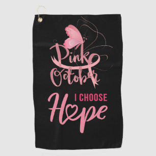 Breast Cancer Awareness Pink October Hope Golf Towel