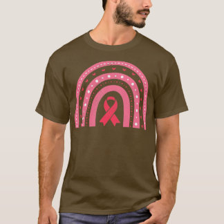 Breast Cancer Awareness Pink Rainbow Pink Ribbon G T-Shirt