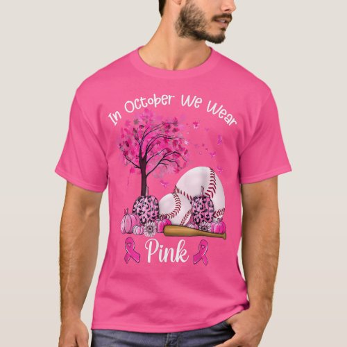 Breast Cancer Awareness Pink Ribbon Baseball Pumpk T_Shirt