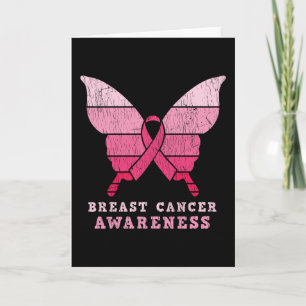 Breast Cancer Awareness Pink Ribbon Butterfly Gift Card