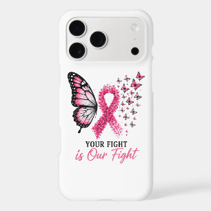 Breast Cancer Awareness Pink Ribbon Butterfly iPhone 17 Pro Max Case
