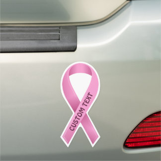 Breast Cancer Awareness Pink Ribbon Car Magnet