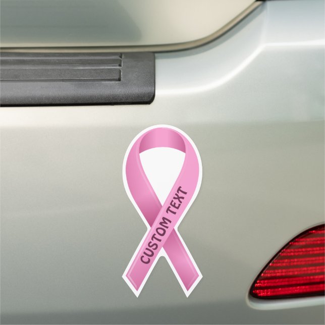 Breast Cancer Awareness Pink Ribbon Car Magnet (In Situ)