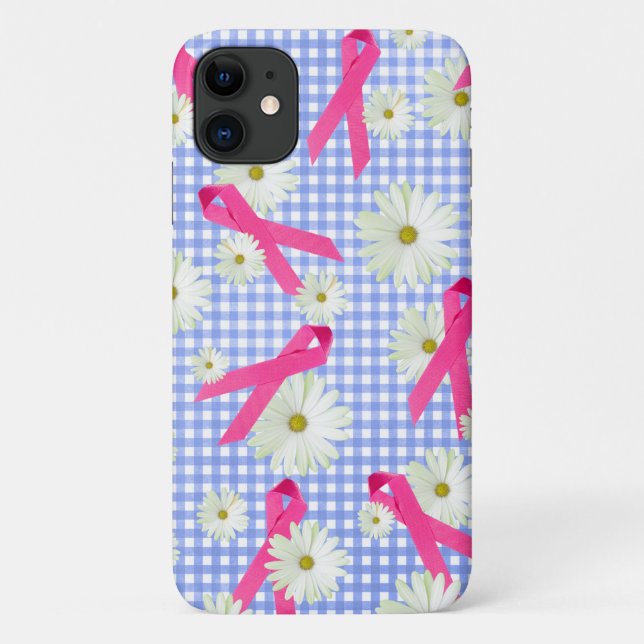 Breast Cancer Awareness pink ribbon Case-Mate iPhone Case (Back)