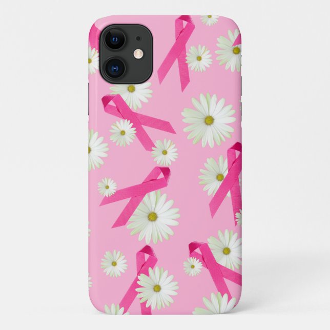 Breast Cancer Awareness pink ribbon Case-Mate iPhone Case (Back)