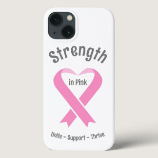 Breast Cancer Awareness Pink Ribbon iPhone 13 Case