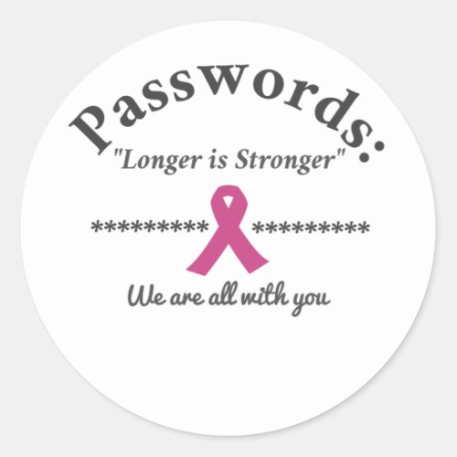 Breast cancerawarenesspinkribbon classic round sticker