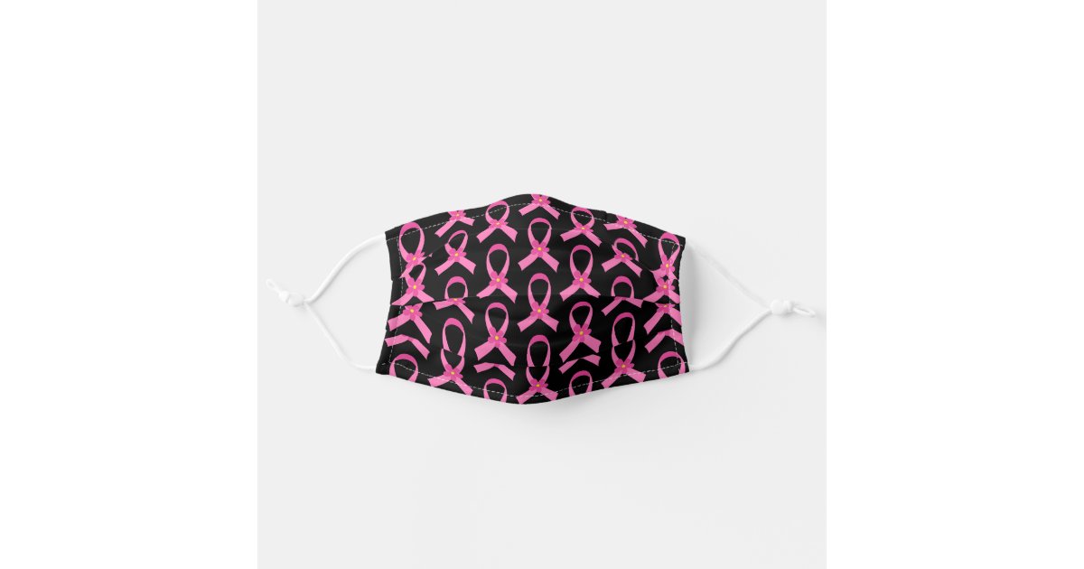 Breast Cancer Awareness Pink Ribbon Cloth Face Mask | Zazzle.com