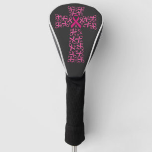 Breast Cancer Awareness Pink Ribbon Cross Golf Head Cover