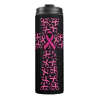 BREAST CANCER TUMBLER - Awareness Pink Ribbons Tumbler with Lid