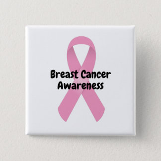 Breast cancer Awareness Pink Ribbon Custom Message Button