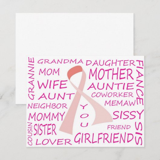 BREAST CANCER AWARENESS PINK RIBBON DESIGN (Front/Back)