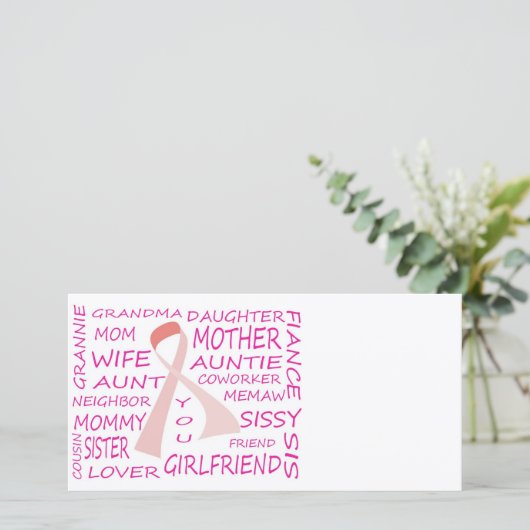 BREAST CANCER AWARENESS PINK RIBBON DESIGN (Standing Front)