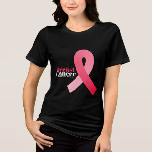 Breast Cancer Awareness Pink Ribbon Design Tri-Blend Shirt