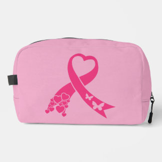 Breast Cancer Awareness Pink Ribbon Dopp Kit