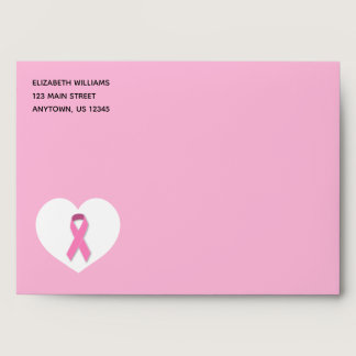 Breast Cancer Awareness Pink Ribbon  Envelope