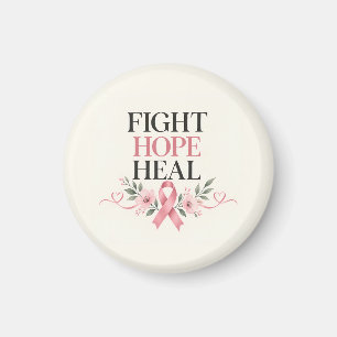 Breast Cancer Awareness Pink Ribbon Fight Hope Magnet