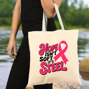 Breast Cancer Awareness Pink Ribbon Fighter Tote Bag