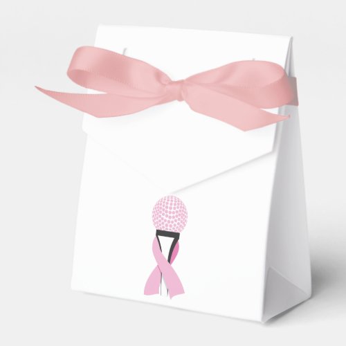 Breast Cancer Awareness Pink Ribbon Golf Ball Favor Boxes