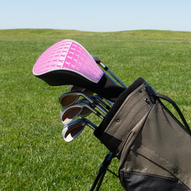 Breast Cancer Awareness Pink Ribbon Golf Head Cover (In Situ)