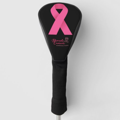 Breast Cancer Awareness Pink Ribbon Golf Head Cover