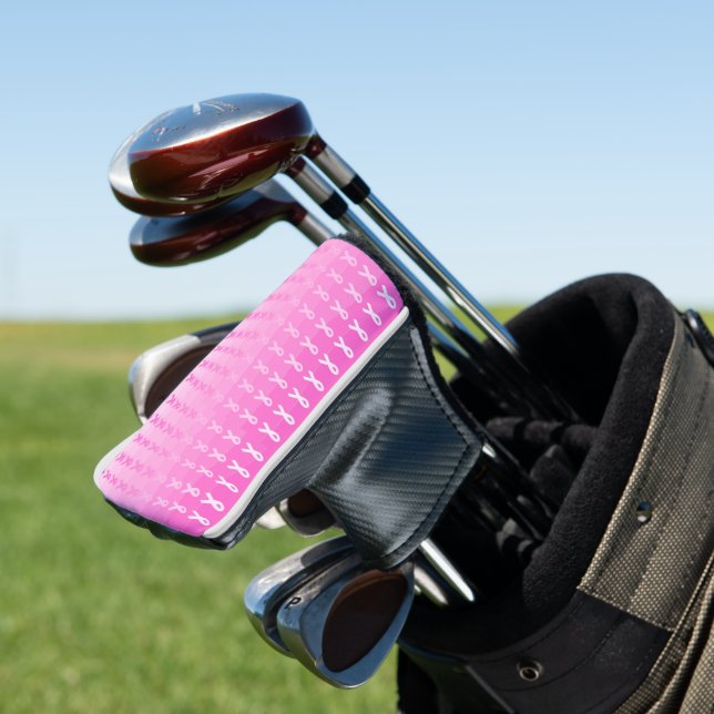 Breast Cancer Awareness Pink Ribbon Golf Head Cover (In Situ)