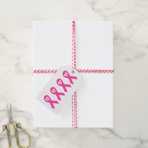 Breast Cancer Awareness Pink Ribbon HOPE design Gift Tags