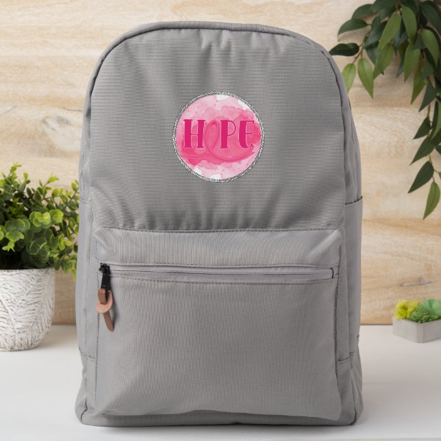 Breast Cancer Awareness | Pink Ribbon Hope Patch (On Backpack)