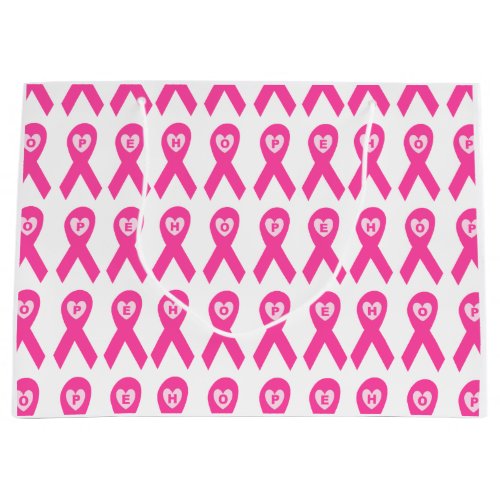 Breast Cancer Awareness Pink Ribbon HOPE popular Large Gift Bag