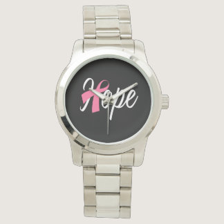 Breast Cancer Awareness Pink Ribbon HOPE Watch
