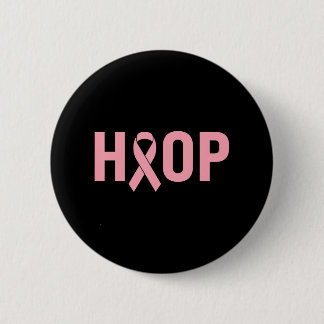 Breast Cancer Awareness Pink Ribbon Hope Women Button