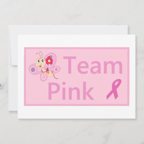 Breast Cancer Awareness pink ribbon invites
