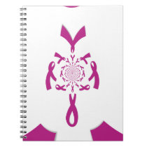 Breast Cancer Awareness: Pink Ribbon Kaleidoscope  Notebook