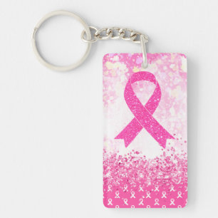 Breast Cancer Awareness Pink Ribbon  Keychain