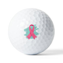 Breast Cancer Awareness Pink Ribbon Logo Golf Balls