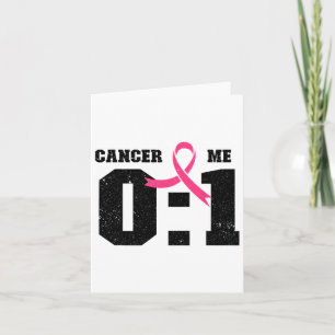 Breast Cancer Awareness Pink Ribbon - Me 1 Cancer Card
