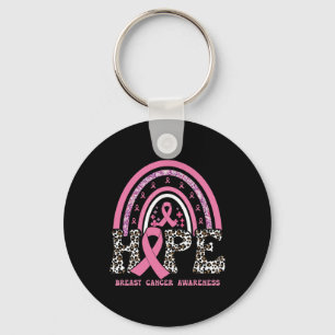 Breast Cancer Awareness Pink Ribbon Month Support Keychain