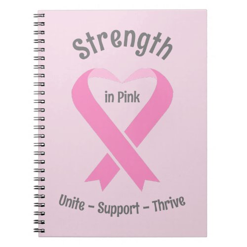 Breast Cancer Awareness Pink Ribbon Notebook