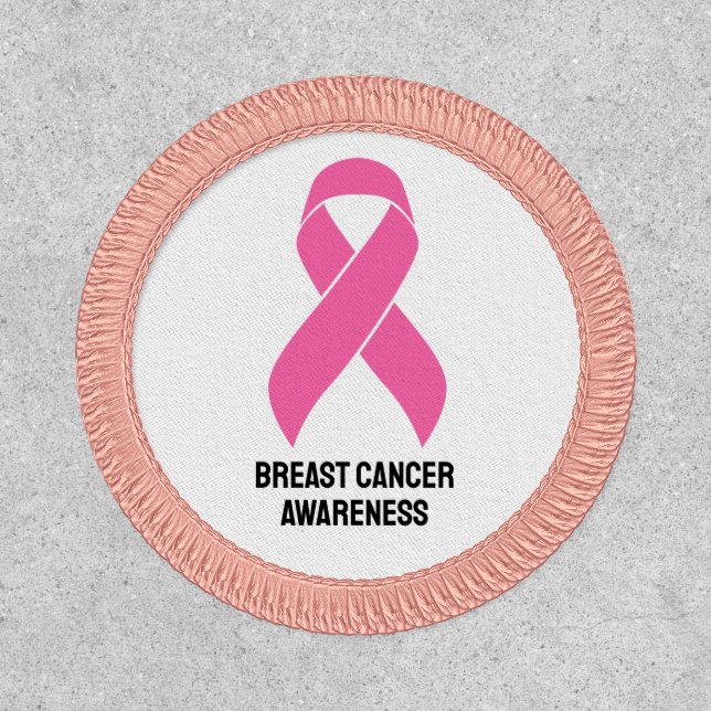 Breast Cancer Awareness Pink Ribbon Patch (Front)