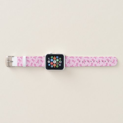 Breast Cancer Awareness Pink Ribbon Pattern Apple Watch Band